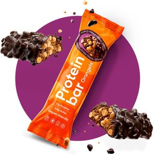 Orangefit Protein Bar | Vegan Eiwitrepen | Healthy snack? 17 gram Plantaardige Prote?ne | Choco Aardbei smaak