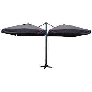 Paralux dubbele parasol zwart 300x300cm