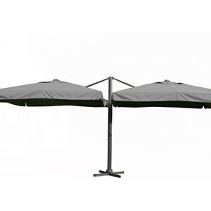 Paralux dubbele parasol donkergrijs 300x400cm