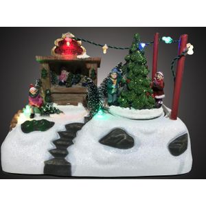 Weihnachtshaus - led Weihnachtsbeleuchtung innen - 7 Lichter - 10 x 18