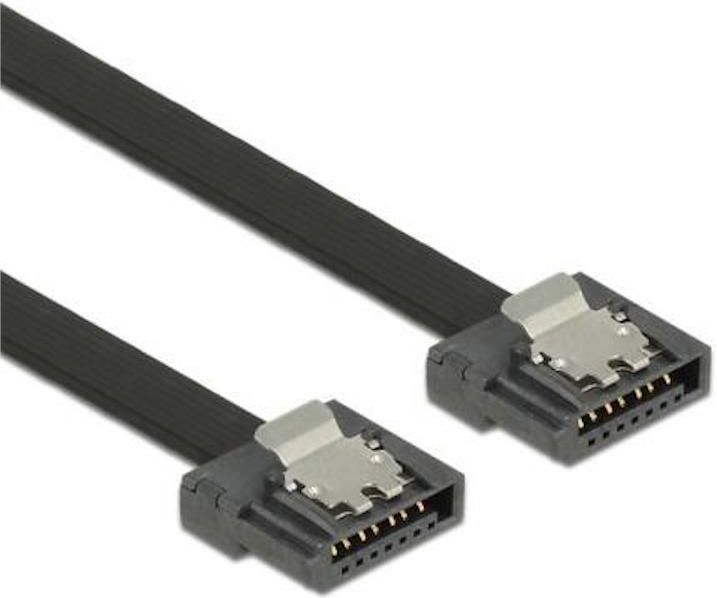 Delock Kabel SATA FLEXI 6 Gb/s 50 cm schwarz Metall - Delock