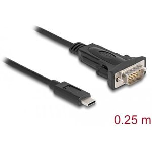 Delock Adapter USB Type-C™ zu 1 x Seriell RS-232 D-Sub 9 Pin Stecker