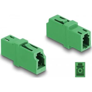 Delock LWL Kupplung LC Simplex Buchse zu LC Simplex Buchse APC grün -