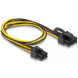 Delock Stromkabel PCI Express 6 Pin Stecker zu PCI Express 6+2 Pin Ste