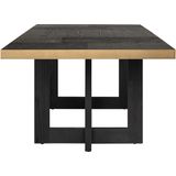 Richmond Eettafel Cambon 280cm Dark Coffee Donkerbruin - Metaal/Eiken Fineer