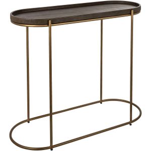 Richmond Sidetable Zillon Bruin - IJzer/Leer - 97x39,5x82cm