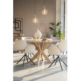 Eleonora Eettafel Nikki 130x130cm Naturel - Acaciahout