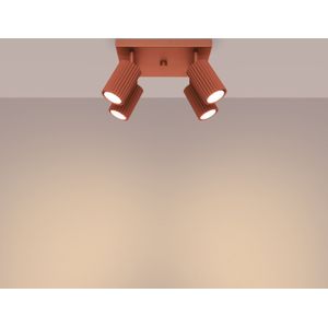 GM Plafondlamp Karbon Cluster 4-Lichts Oker - Aluminium