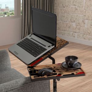 Arabic House Laptopbureau Glen Verstelbaar News Naturel - Metaal/Melamine - 37x40x87cm