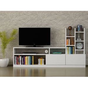 Arabic House Tv-Meubel Dolunay Melamine Wit - Spaanplaat/Melamine - 91,3x164cm