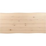 Eettafel Jurby Live Edge Wit Eiken Veneer 220cm - Giga Living - Metaal/MDF