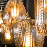 GM Hanglamp Diamond Grain Mix 5-Lichts Glas Transparant - Glas