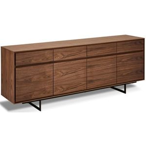 GM Dressoir Tokyo 4-Deurs Walnoot Walnoot - Fineer - 82x205cm