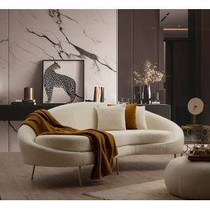 Atelier Del Sofa - Driezitzetel - Cream - Polyester