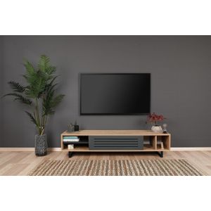 Arabic House Tv-Meubel Safir Melamine Antraciet - Spaanplaat/Melamine - 35x160cm