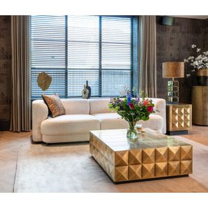 Richmond Salontafel Collada Brushed Goud - MDF - 90x90x35cm