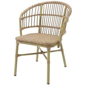 GM Bistrostoel Cornet Bamboo-look Naturel - Aluminium/PE Rotan