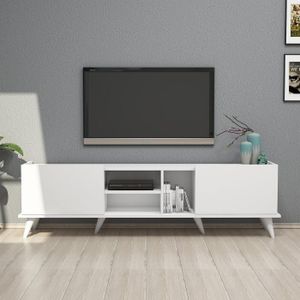 Arabic House Tv-Meubel Elegante Melamine Wit - Spaanplaat/Melamine - 52x180cm