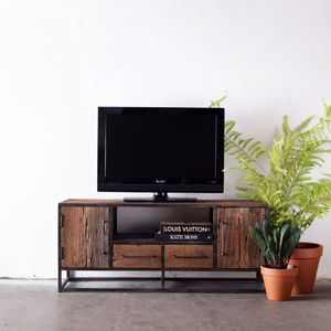 Tv-meubel Lio S - Gerecycled Hout - Giga Meubel - 130x40x55cm