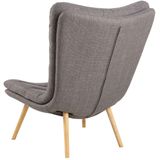 Fauteuil Rocchetta Lichtgrijs - Giga Living - Rubberhout