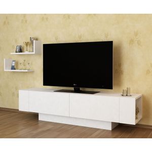 Arabic House Tv-Meubel Ekol Melamine Wit - Melamine/Spaanplaat - 40x150cm