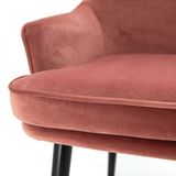 Stoel Barbara - Roze Motown - Eleonora - Hout/Velvet/Stof