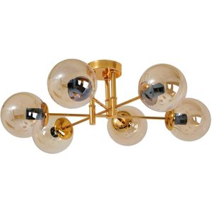 Arabic House Hanglamp Dolunay Metaal Goud 6-Lichts