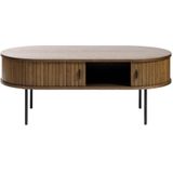 Salontafel Nola Smoked 60x120cm - Giga Living Bruin - Metaal/Eiken Fineer