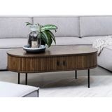 Salontafel Nola Smoked 60x120cm - Giga Living Bruin - Metaal/Eiken Fineer