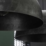GM Hanglamp 2x Ø60cmDome Zwart - Metaal