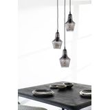 By-Boo Hanglamp Orion Cluster 3-Lichts Zwart - Glas