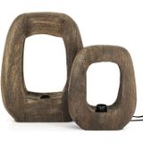 By-Boo Lamp Gibs Klein Bruin - Hout - 8x24x30cm