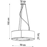 GM Hanglamp Saturno Slim Wit Ø50cm - Stof/Staal/PVC