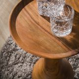 GM Bijzettafel Massieve Voet Druppel Naturel Acaciahout - 35x35x59cm