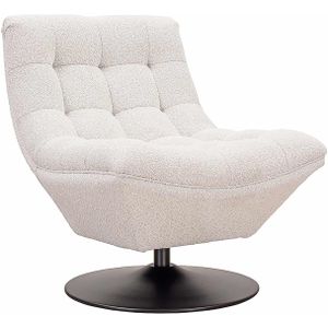 Richmond Draaifauteuil Sydney Wit Bouclé Fr-Copenhagen - Polyester/Metaal