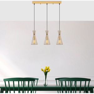 Arabic House Hanglamp Teltom Metaal Shiny Goud 3-Lichts