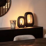 By-Boo Lamp Gibs Klein Zwart - Hout - 8x24x30cm