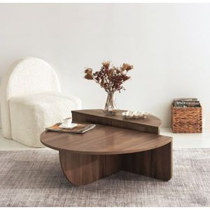 Arabic House Salontafel Podium Melamine Walnoot Walnoot - Melamine - 90x90x35cm