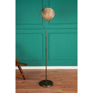 Arabic House Vloerlamp Povimento Goud - Jute/Metaal