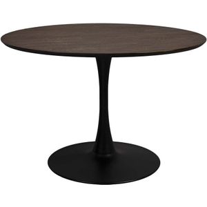 GM Eettafel Raku Bruin Zwart Ø110cm - MDF