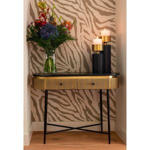 Richmond Sidetable Ironville Marmer Goud 100cm - Marmer/Metaal/MDF