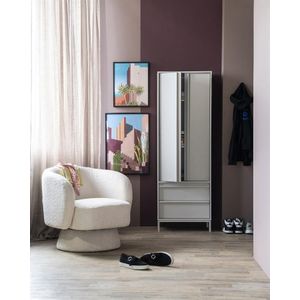 By-Boo Wandkast Boaz MDF & Metaal Beige - Metaal/MDF - 180x60cm