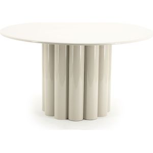 By-Boo Salontafel Olympa Metaal Beige - Stof - 63x63x35,6cm