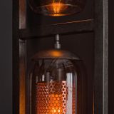 GM Vloerlamp 3-Lichts Tower Smoke Glas Geperforeerd Staal Artic Zwart - Staal/Glas