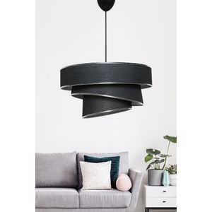 Arabic House Hanglamp Couper Zwart Zilver - Metaal/Katoen