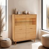 GM Wandkast Nyborg Naturel Oil - Hout - 146x123cm