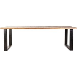 Eleonora Eettafel Mangohout 240x100cm Naturel - Mangohout/Metaal