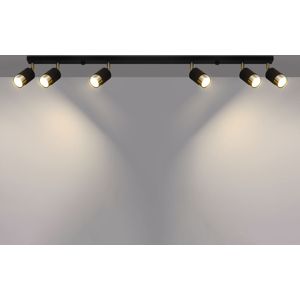 - LED Plafondspot zwart goud NERO - 6 x GU10 aansluiting