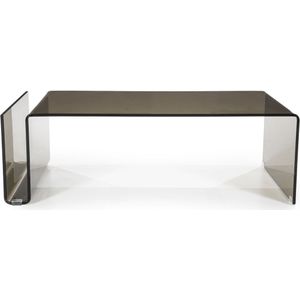 By-Boo Salontafel Shadow Glas Bruin - Stof - 120x60x38cm