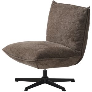 Fauteuil Fraser Lounge Choco Chenille - Giga Living Bruin - Polyester
